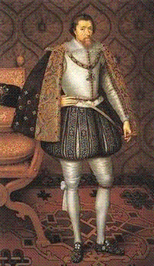 James I of England from the period 1603-1613, by Paul van Somer I (1576-1621)