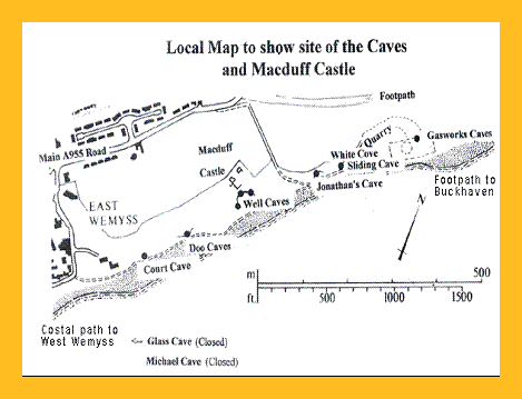 Map Of Wemyss Caves